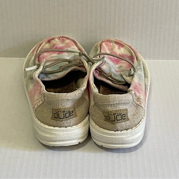 Hey Dude Wendy Youth Boho Mandala Tie Dye Shoes Pink Blue Kids Girls Sz K12 - Picture 4 of 7